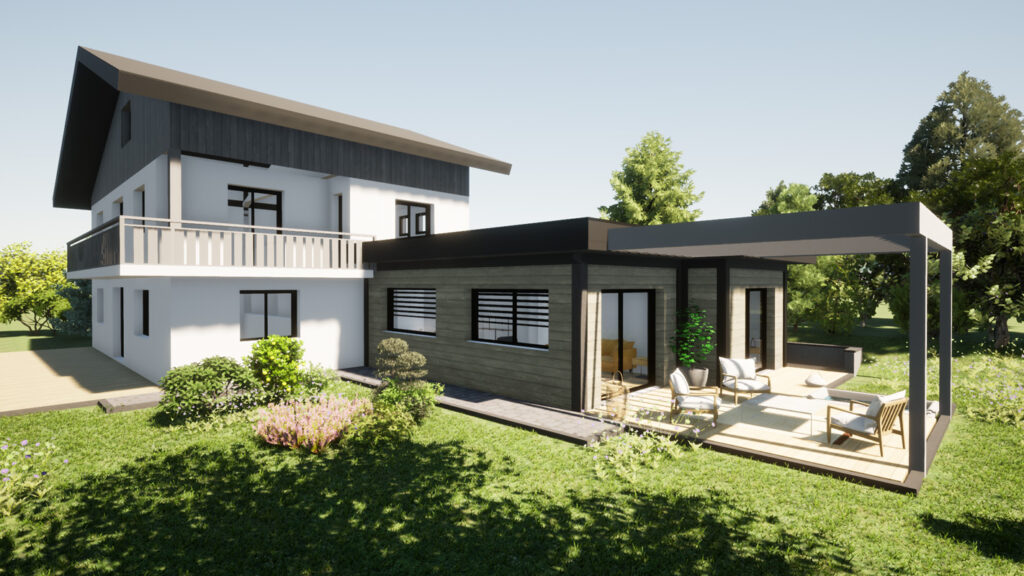 extension d'une maison à Menthon-saint-Bernard par Cezembre architecture