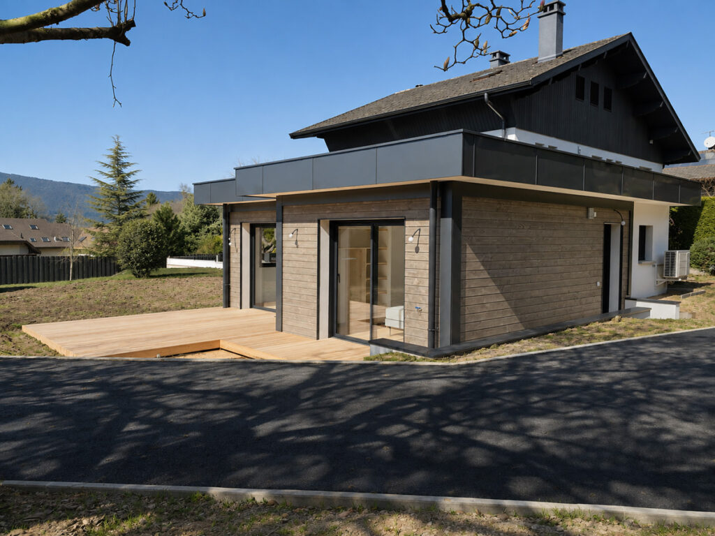 chantier d'une extension d'une maison à Menthon Saint Bernard par Cezembre Architecture
